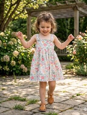‼️Sigrid Olsen‼️.       White Strawberry & Floral Print Sundress